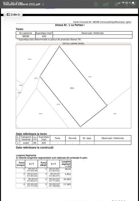 Parcela 620 mp intravilan, deschidere la 2 strazi, investitie-constructie, toate utilitatile