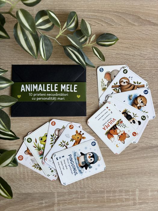 Set 10 cartonase animale pentru copii