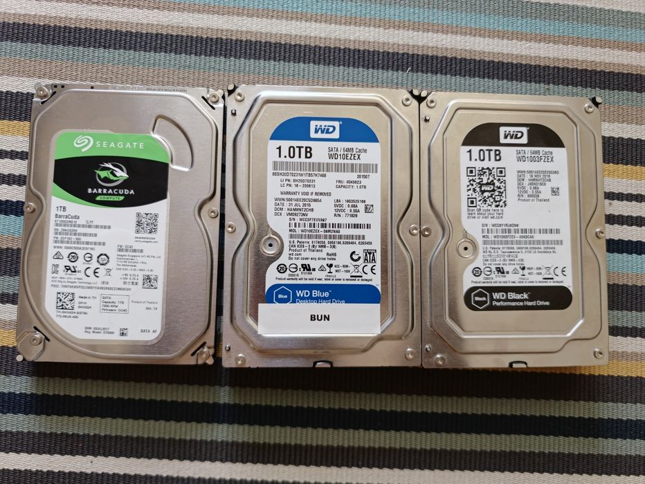 HDD 1 TB 500 GB 100%