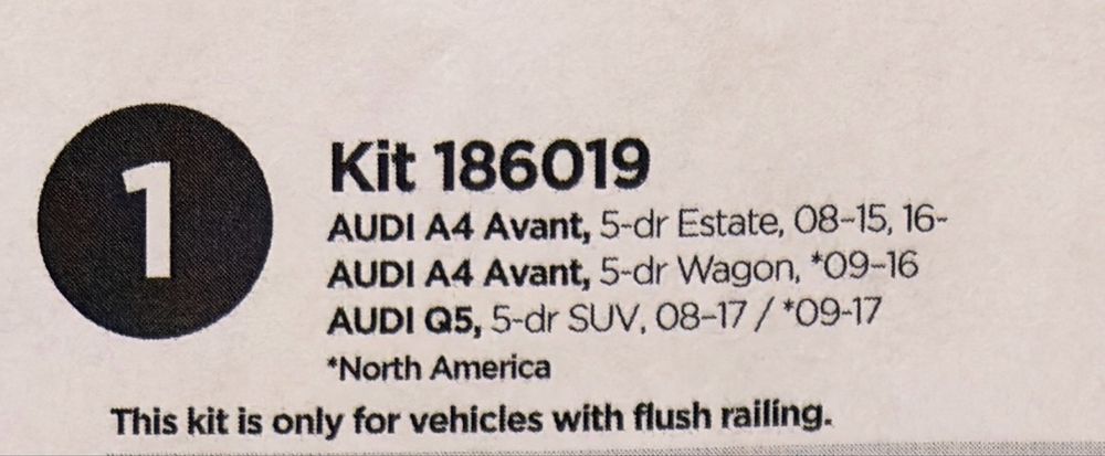 Thule edge flush rail 7206 за Audi A4, Q5