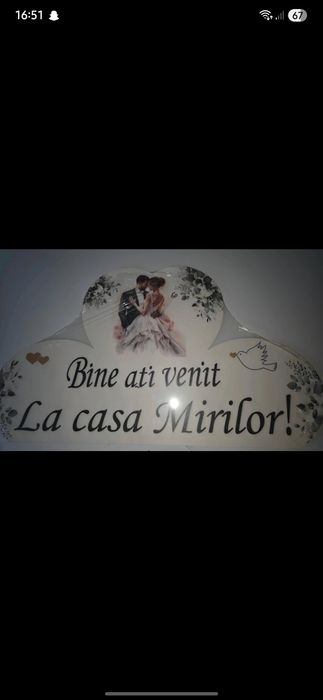 Pancardă nuntă "casa mirilor "