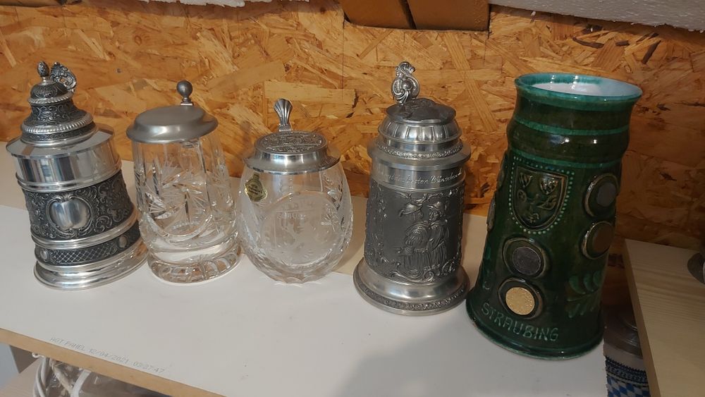 Halbe Bavareze din cristal si de metal