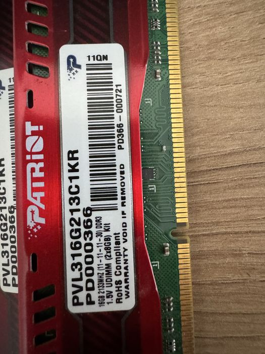 Placute ram 16 gb(8x2) 2133MHZ