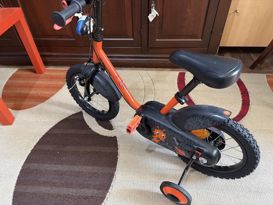 Bicicletă 2-4 ani 12” decatlon, plus roți ajutătoare