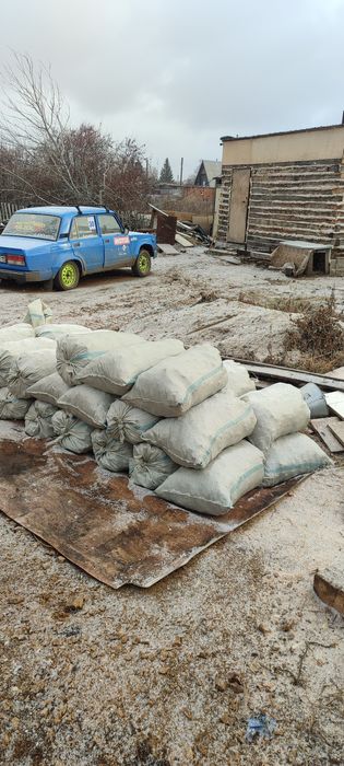 Уголь в мешках на зерендинских дачах