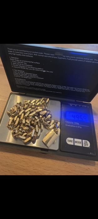 Lanț aur 14k cuban.