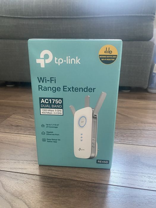 TP-Link Wi-Fi удължител на обхват - RE450 | AC1750, 1.75Gbps, Като нов