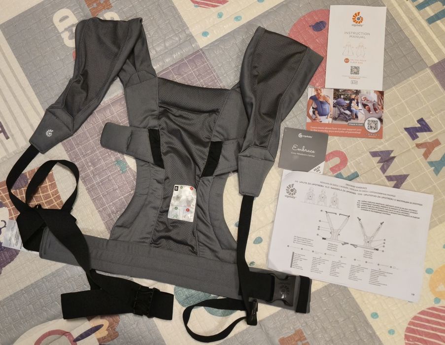 Ergobaby Embrace Soft Air Mesh хибридна раница бебе и дете до 11.3кг.