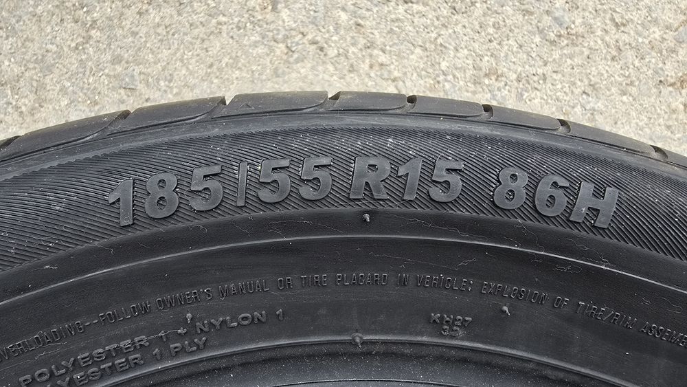 Летни гуми 15 цола KUMHO 185/55/15  /ЧИСТО НОВИ/ 4бр.