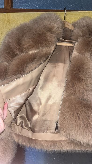 Късо пухено палто