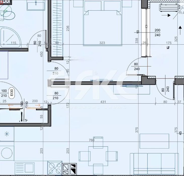 Продава се Двустаен апартамент в София, Манастирски ливади - 65 кв.м за 1086 €/кв.м - Снимка #1