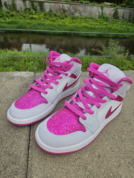 Air Jordan Mid Laser Fuchsia Custom