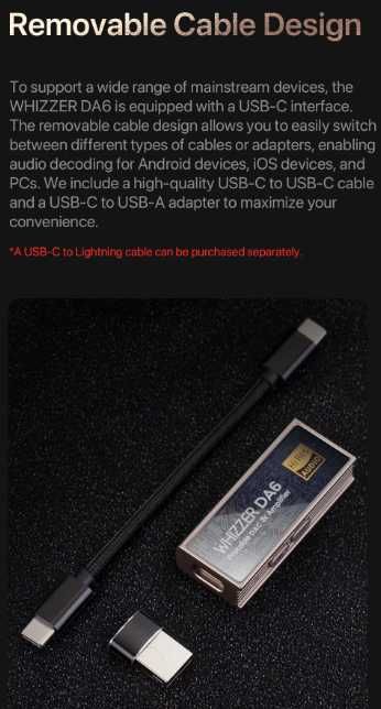 Новый 2025 запечатанный ЦАП Whizzer DА6 300мВт DSD256 PCM 32bit/768kHz