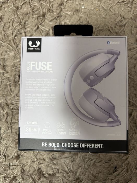 Casti wireless fuse roz bluetooth
