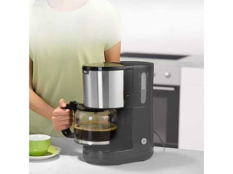 Кафемашина за Шварц Кафе Braun KF1500BK за 10 Чаши, 1000W