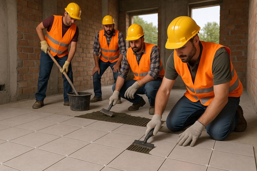 Укладка кафеля плитки