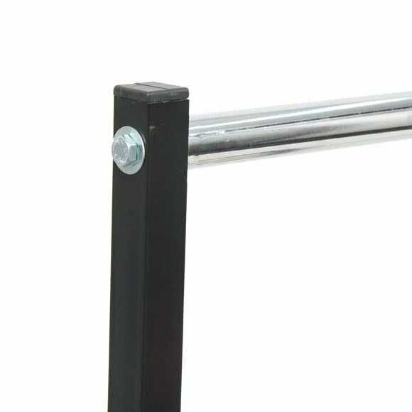 Stender Metal  -  reglabil pe inaltime, Negru si crom - Perfect pentru magazin de haine