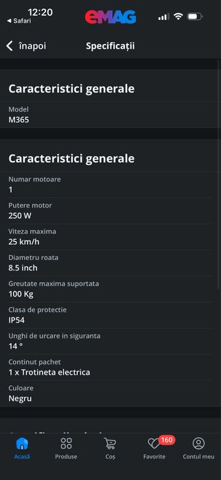 Trotinetă electrică Xiaomi M365 – stare foarte bună
