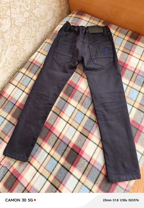 Брюки/слаксы темно-синие на 9 лет