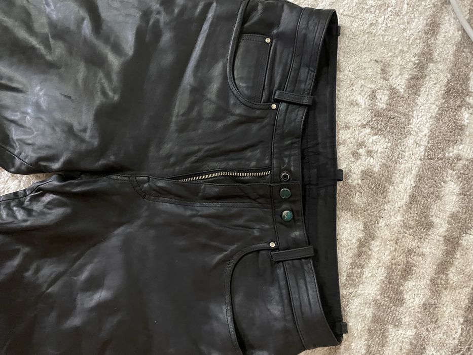 Брюки мужские кожаные