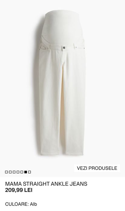 Blugi albi gravide H&M noi