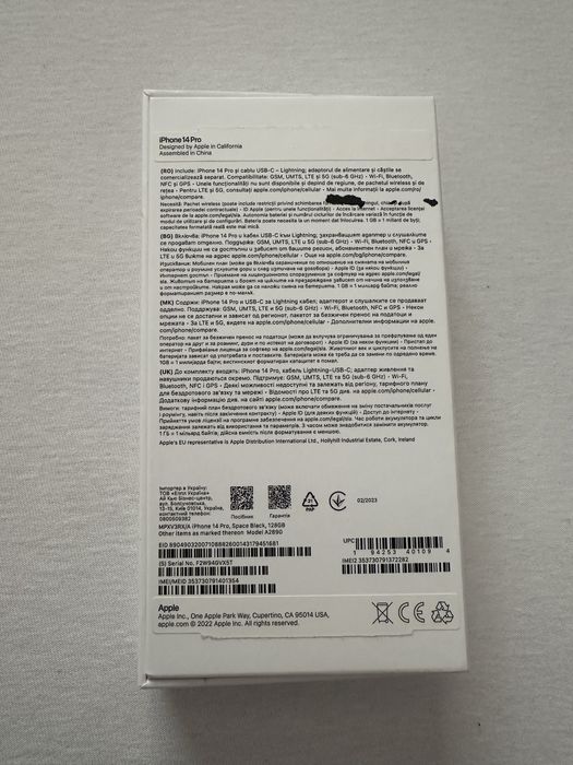 Iphone 14 Pro space black 128 GB