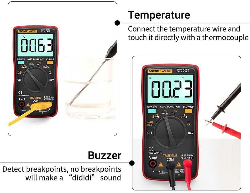 Мултиметър ANENG AN8009 True-RMS