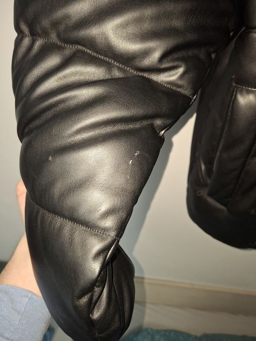 geaca puffer zara de piele