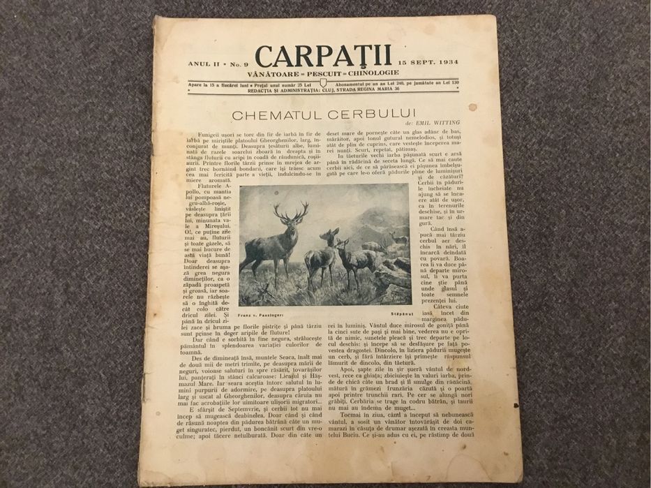 Revista CARPATI vinatoare-pescuit-chinologie