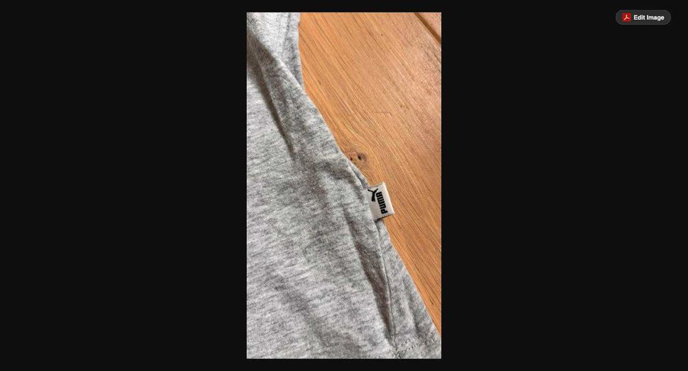 Tricou dama Puma, gri melanj, logo frontal, Marimea XS