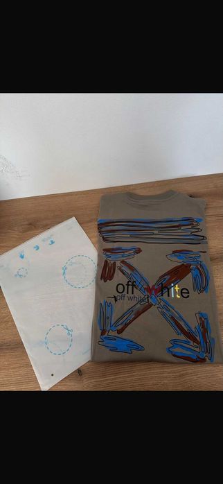 OFF WHITE Tricou Off White Maro BROWN L