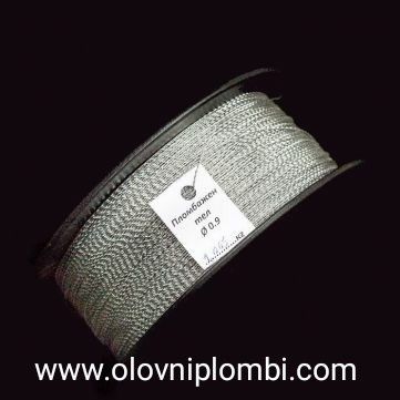 Тел Пломбажна 0,9мм. навита на макара. 50м. Производител.