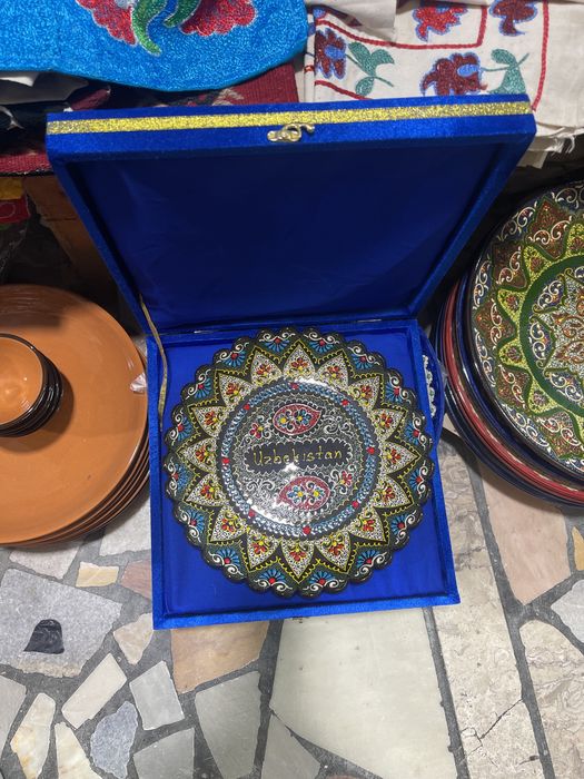 Сувениры Тарелки ручная работа с точечный узором