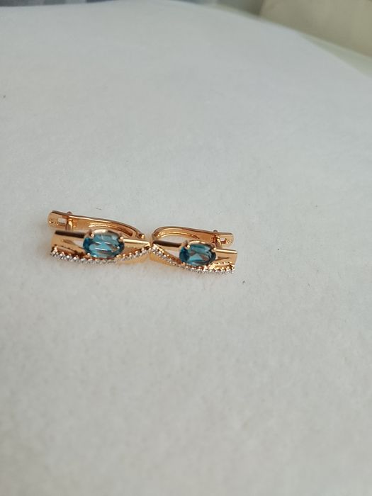 Серьги 585*топаз