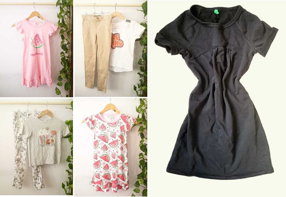 НОВИ Лот детски дрехи  6-8г 116-128см Рокля Блуза Панталон