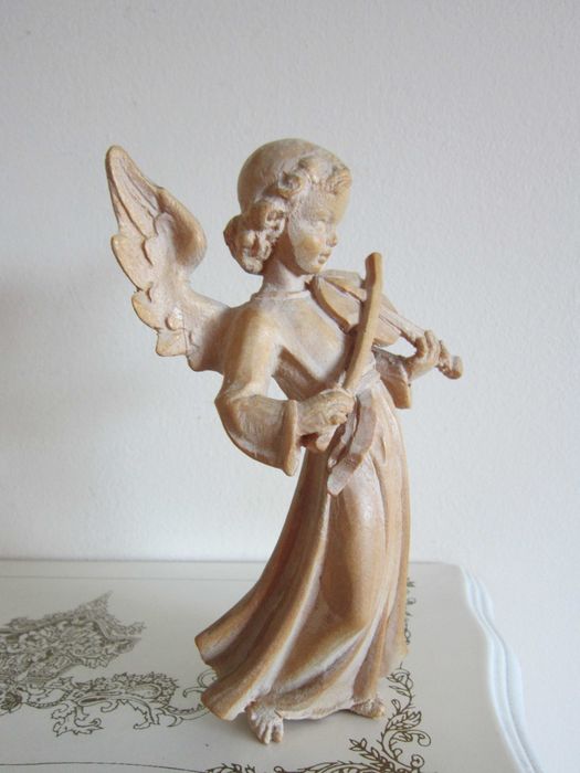 cadou deosebit rar Guardian Angel Inger pazitor lemn 1960