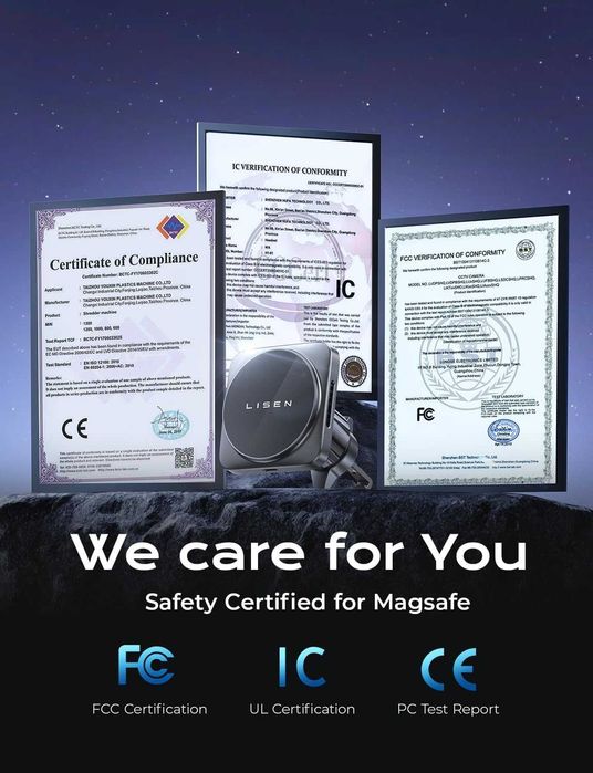 Магнитно бързо зарядно/ стойка за телефон от М6 15W