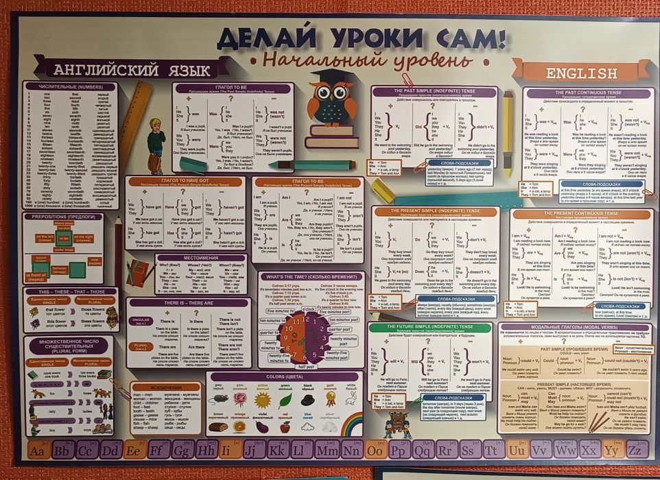 Плакаты "Делай уроки сам" + подарок