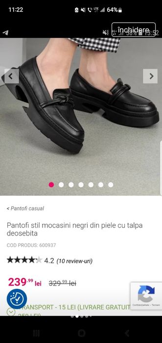 Pantofi Dasha piele 38