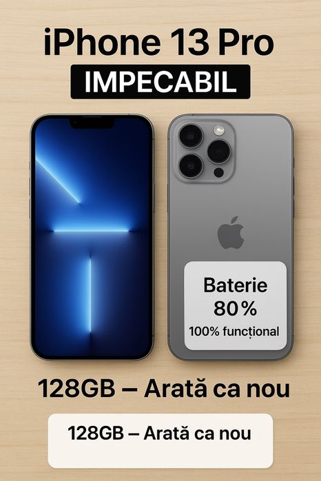 iPhone 13 Pro 128GB IMPECABIL Funcționeaza perfect
