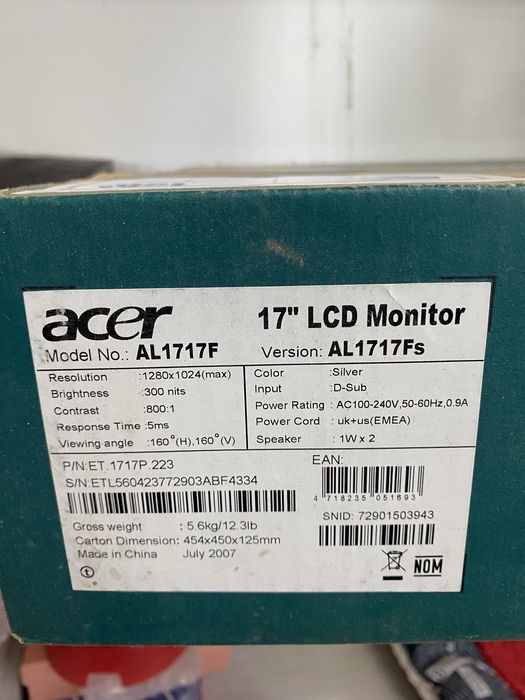 17 LCD Monitor Acer