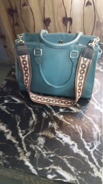 Сумка бирюза размер 30 на 35