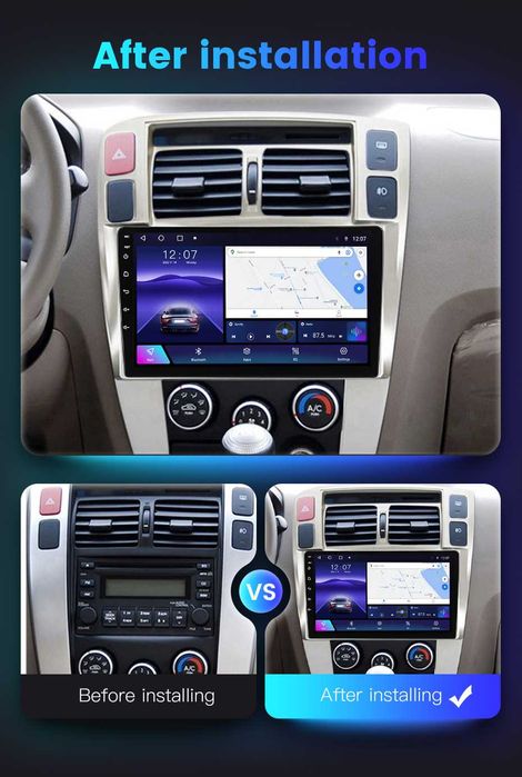 Navigatie Android 14 Hyundai Tucson 2006 14 1/8 Gb Waze CarPlay CAMERA
