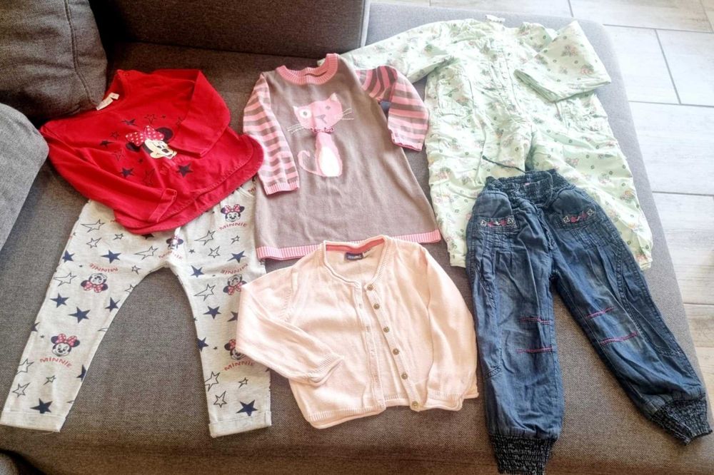 Зимен лот детски дрехи за момиче - размер 92 (1.5-2г.) за общо 13лв.