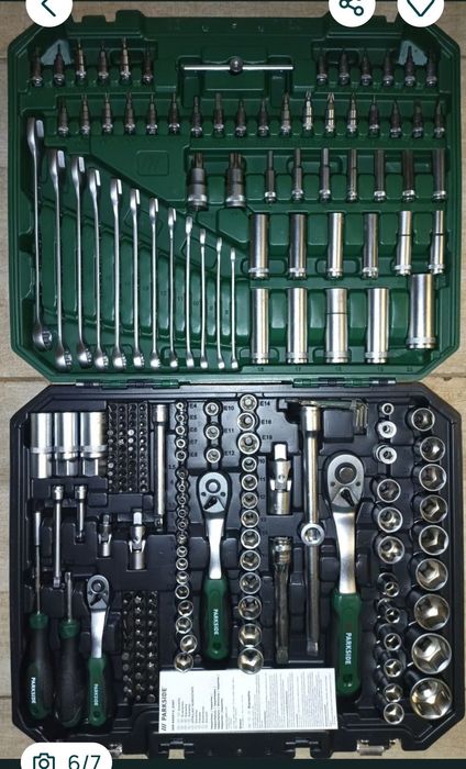 Parkside set 216 piese trusa scule chei tubulare inelare clichet combi