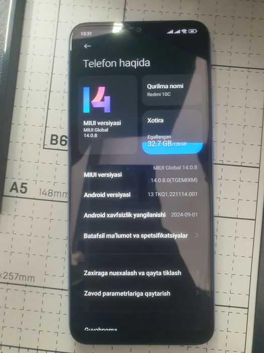 Redmi 10C ideal holda.