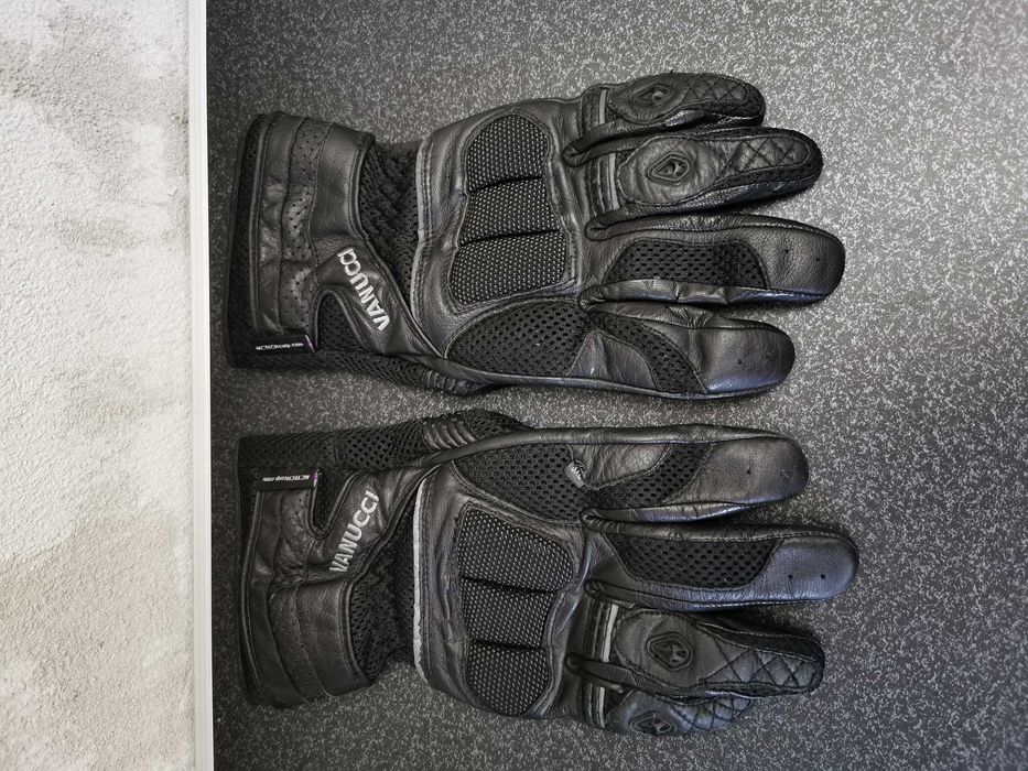 Mănuși moto piele  si textil marca Vanucci marime 3XL
