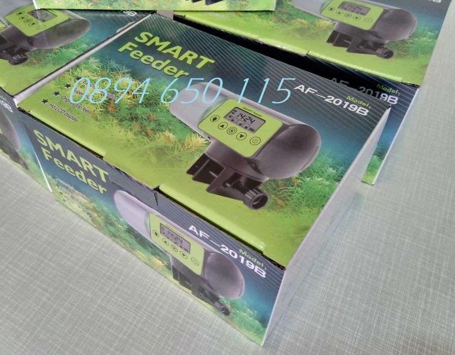 Автоматична хранилка с голям резервоар за рибки аквариум AF-2019B