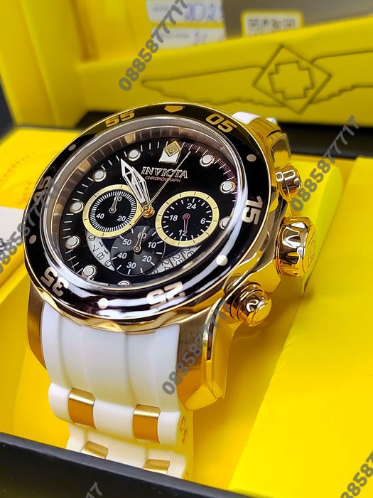 часовник INVICTA Pro Diver SCUBA white Gold 48 mm, Инвикта нов