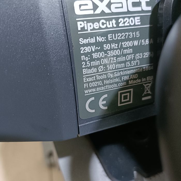 Pipe Cut 220E System Exact Tools circular pentru oțel fonta plastic